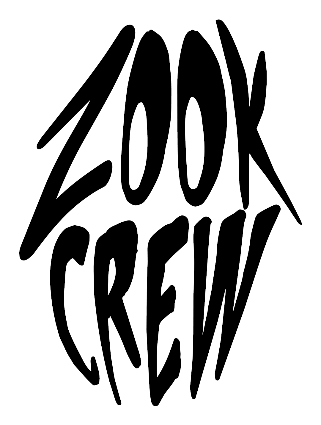 Zook Crew Sticker (Obsidian)