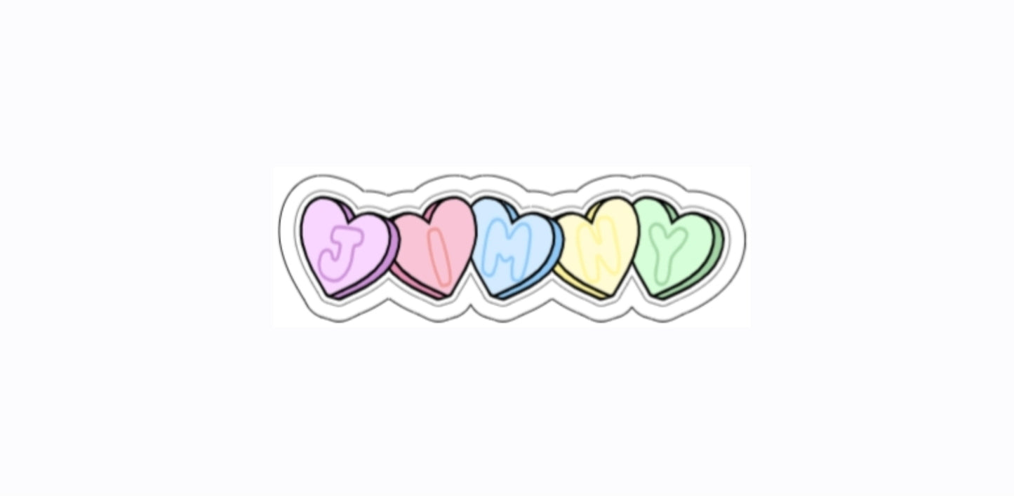 Jimny Candy Hearts Sticker