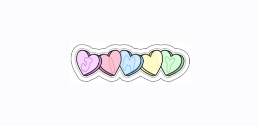 Jimny Candy Hearts Sticker
